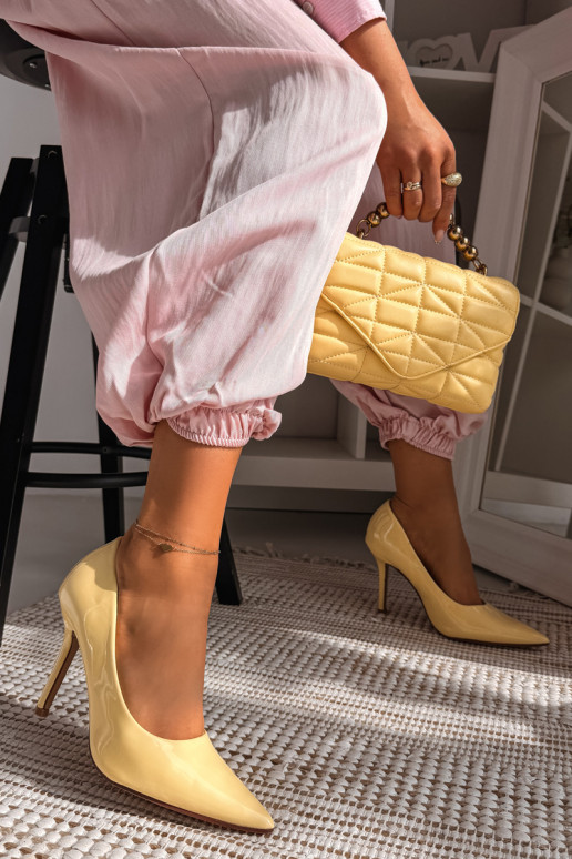Tacchi alti classici in verniceImitacji Skóry colore giallo Odira