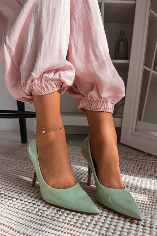 Tacchi alti classici in verniceImitacji Skóry colore verde Odira