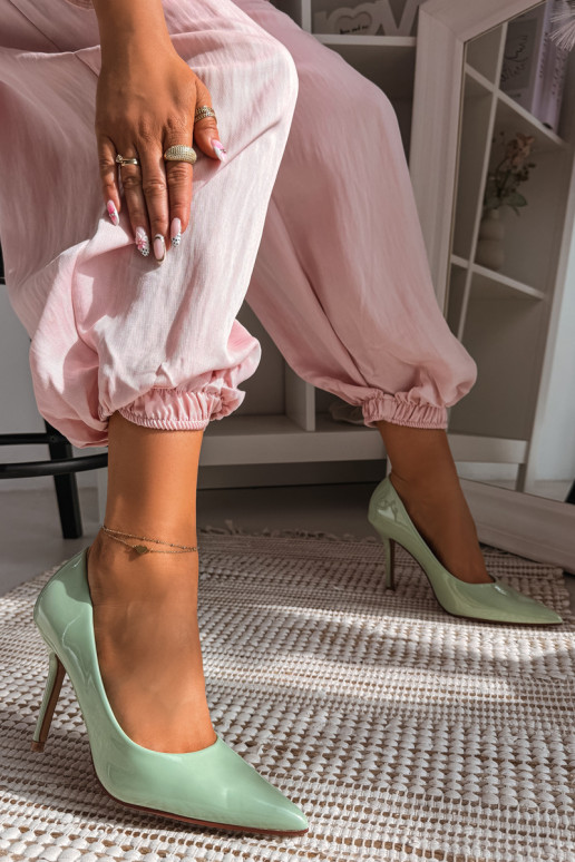 Tacchi alti classici in verniceImitacji Skóry colore verde Odira