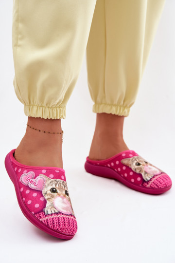 Pantofole Femminile GattinoGumą BalonoAą Inblu EC000093 colore rosa