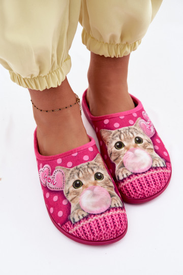Pantofole Femminile GattinoGumą BalonoAą Inblu EC000093 colore rosa 2