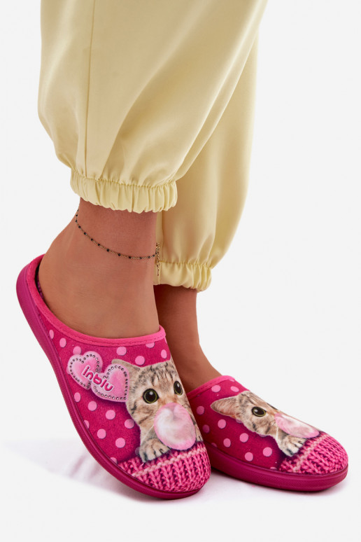 Pantofole Femminile GattinoGumą BalonoAą Inblu EC000093 colore rosa