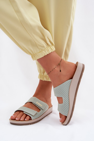 Pantofole da donna INBLU AG000015 colore verde