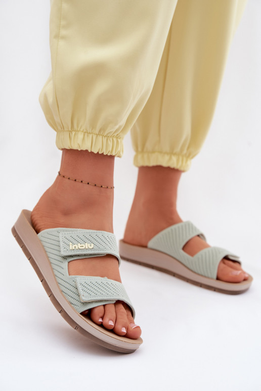 Pantofole da donna INBLU AG000015 colore verde