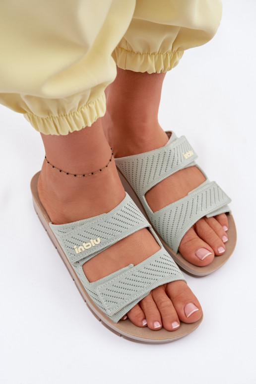 Pantofole da donna INBLU AG000015 colore verde