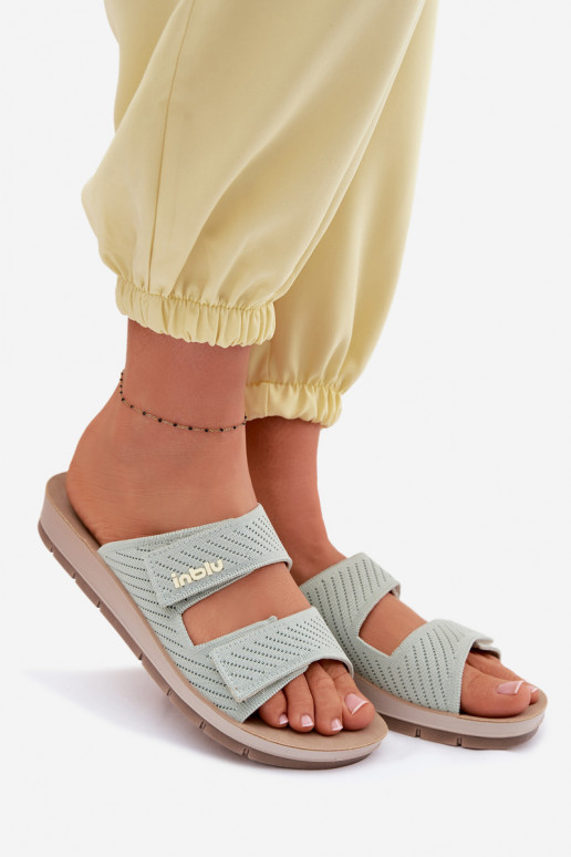 Pantofole da donna INBLU AG000015 colore verde