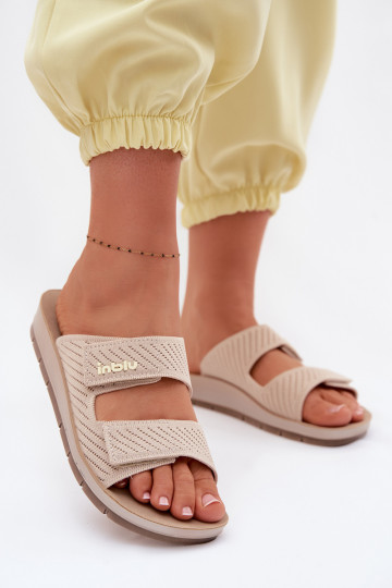 Pantofole da donna INBLU AG000015 beige