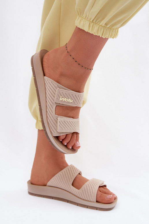 Pantofole da donna INBLU AG000015 beige