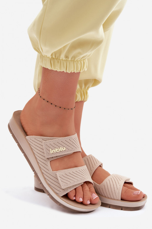 Pantofole da donna INBLU AG000015 beige