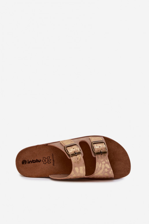 Pantofole da donna con fibbie Inblu CP000063 beige