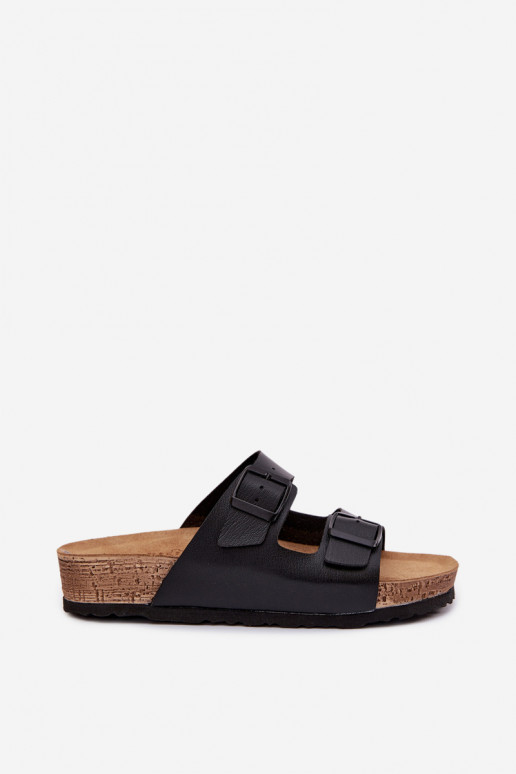 Pantofole da donna con fibbie Inblu NM000039 colore nero