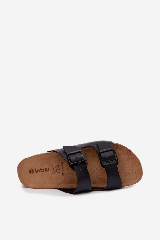 Pantofole da donna con fibbie Inblu NM000039 colore nero