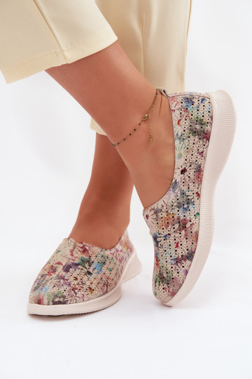 Pelle scamosciata traforata scarpe Femminile Colori differenti Eliva