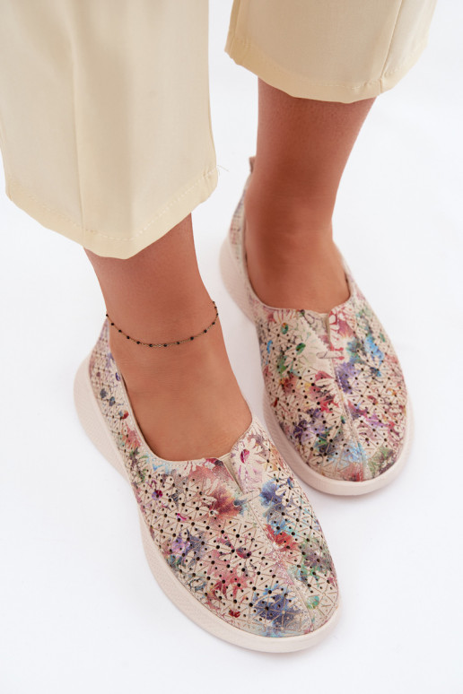 Pelle scamosciata traforata scarpe Femminile Colori differenti Eliva