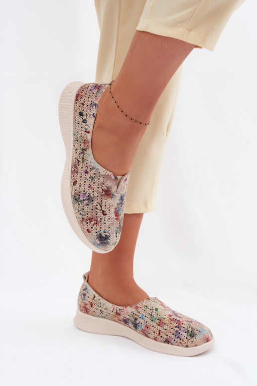 Pelle scamosciata traforata scarpe Femminile Colori differenti Eliva