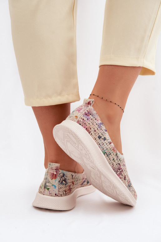 Pelle scamosciata traforata scarpe Femminile Colori differenti Eliva