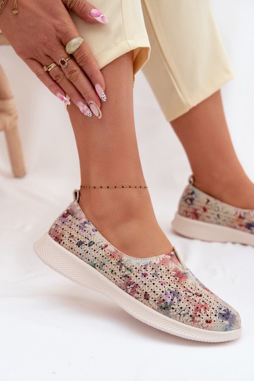 Pelle scamosciata traforata scarpe Femminile Colori differenti Eliva