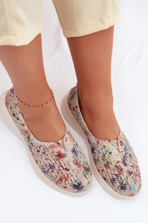 Pelle scamosciata traforata scarpe Femminile Colori differenti Eliva