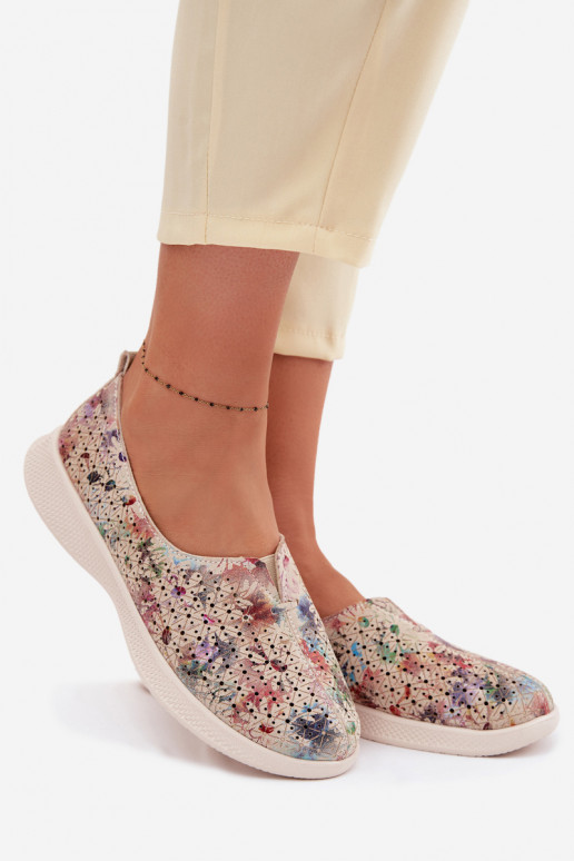 Pelle scamosciata traforata scarpe Femminile Colori differenti Eliva