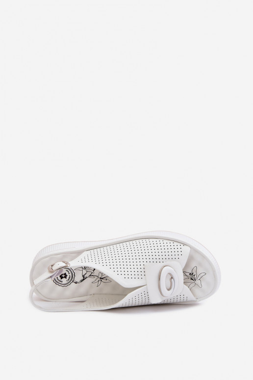 Sandali da donna Femminile Con decorazioni Detalem Colore bianco Deliva