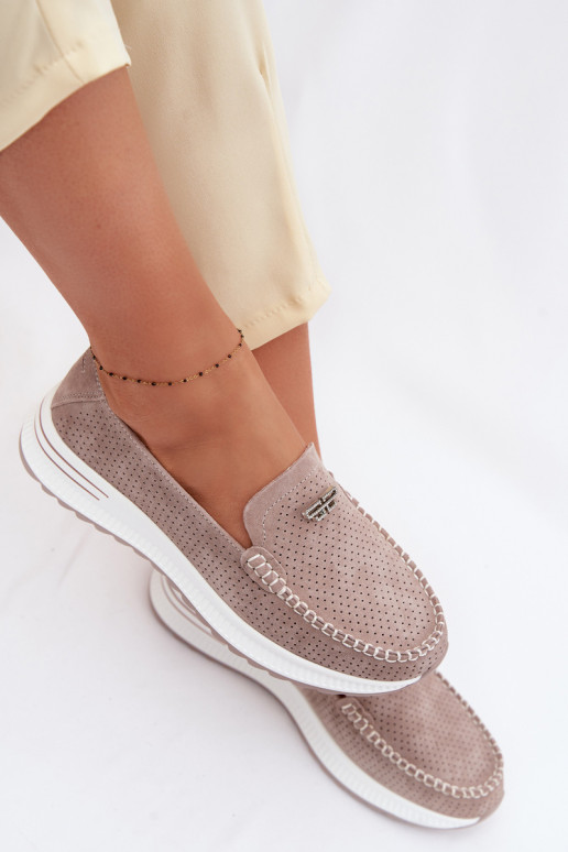 mocassini da donnaAbilitatoturalnego dalla pelle scamosciatau beige Demela