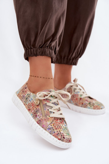 Scarpe da donna traforate in camoscio Kamelia in vari colori