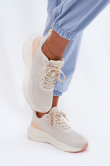Sneakers da donna con platform Gelirae color sabbia