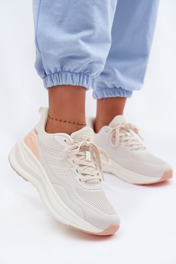 Sneakers da donna con platform Gelirae color sabbia 2