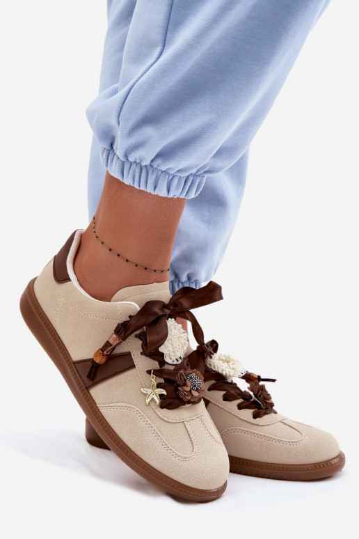 Scarpe sportive color sabbia per donna con dettagli eleganti Lelora