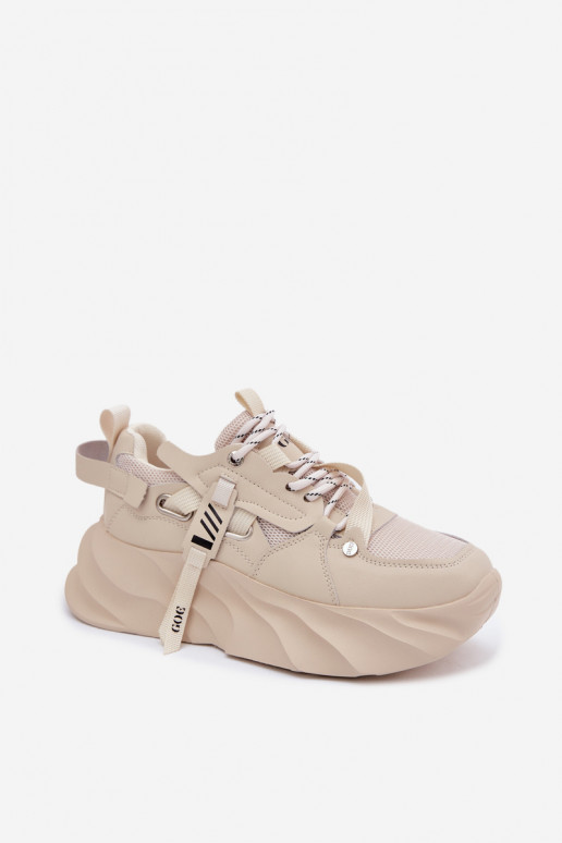 Pelle Scarpe modello sneakers Femminile GOE TT2N4012 beige