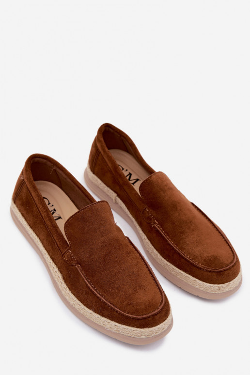 Mocassini espadrillas per uomo colore marrone Rexton