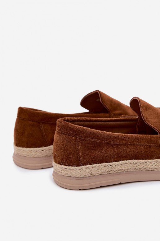 Mocassini espadrillas per uomo colore marrone Rexton