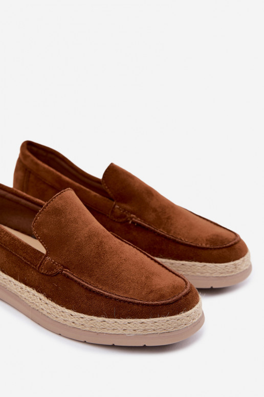 Mocassini espadrillas per uomo colore marrone Rexton