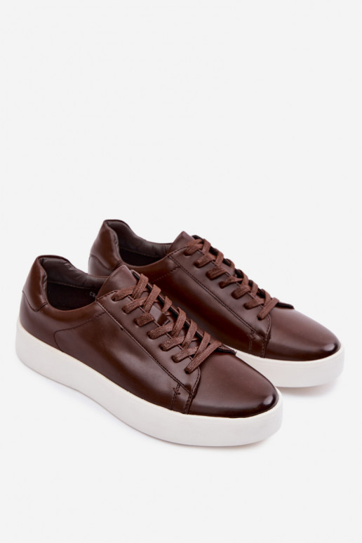 Scarpe modello sneakers per uomo in ecopelle Deverrone scuro Velton