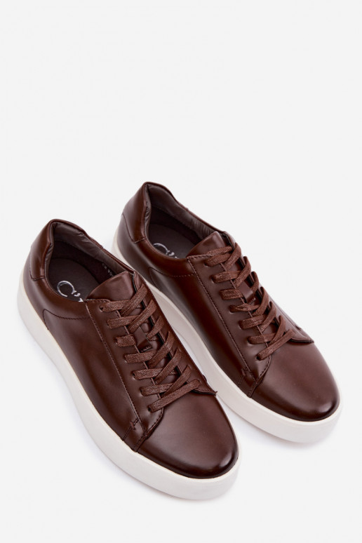 Scarpe modello sneakers per uomo in ecopelle Deverrone scuro Velton
