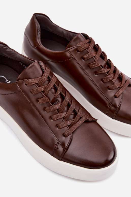 Scarpe modello sneakers per uomo in ecopelle Deverrone scuro Velton
