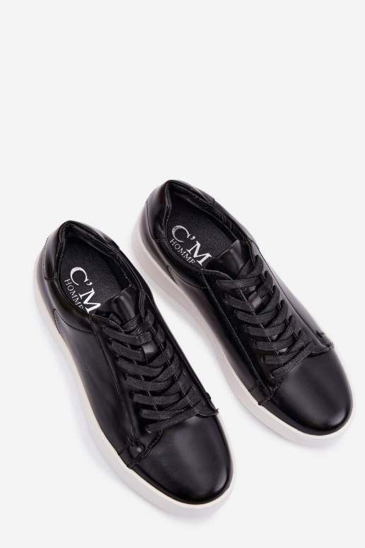 Scarpe modello sneakers per uomo in ecopelle colore nero Velton