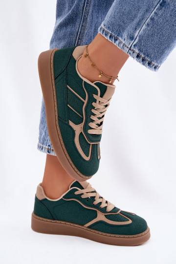 Scarpe sportive basse da donna verdi Brenelle