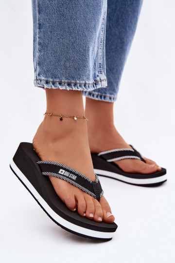 Ciabatte da donna con platform Big Star NN274A727 nere 2