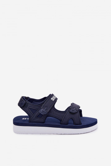 Femminile Stile sportivo sandali con una piattaforma Big Star LL274792 blu scuro 2