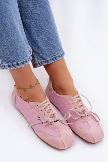 Scarpe sportive basse da donna in camoscio Big Star TT274600 rosa