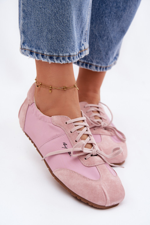 dalla pelle scamosciata Scarpe modello sneakers Donne basse Big Star TT274600 colore rosa