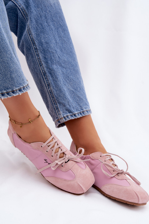 dalla pelle scamosciata Scarpe modello sneakers Donne basse Big Star TT274600 colore rosa