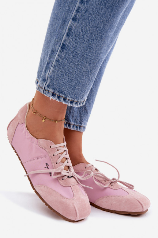 dalla pelle scamosciata Scarpe modello sneakers Donne basse Big Star TT274600 colore rosa