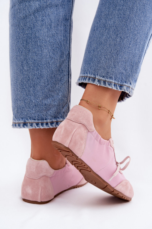 dalla pelle scamosciata Scarpe modello sneakers Donne basse Big Star TT274600 colore rosa