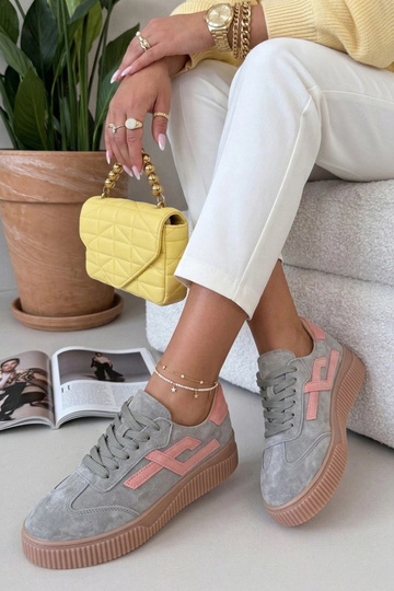 Sneakers verdi in pelle naturale Cambell
