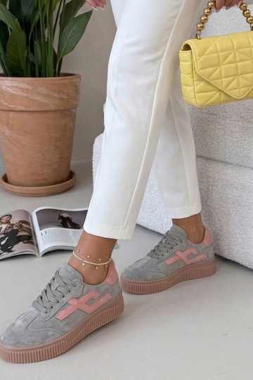 Sneakers verdi in pelle naturale Cambell 2