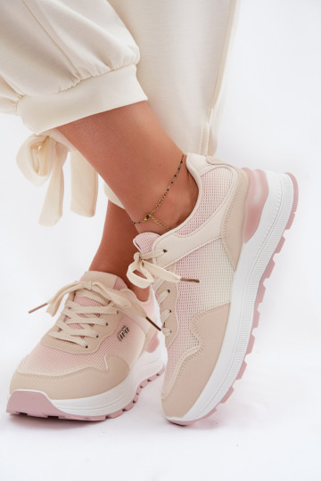 Scarpe modello sneakers Femminile con una piattaforma beige Lelmira