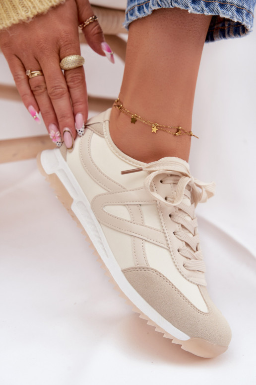 Scarpe modello sneakers Femminile Vinceza 11674 beige