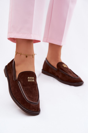 Mocassini flat da donna Vinceza 62271 color cioccolato 2